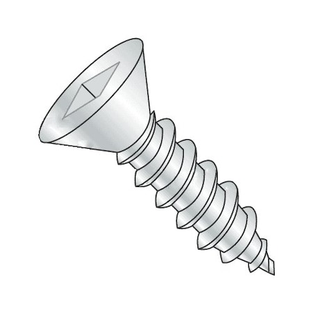 Newport Fasteners Sheet Metal Screw, #6-20 x 3/4 in, Zinc Plated Steel Flat Head Square Drive, 5000 PK 726555-5000